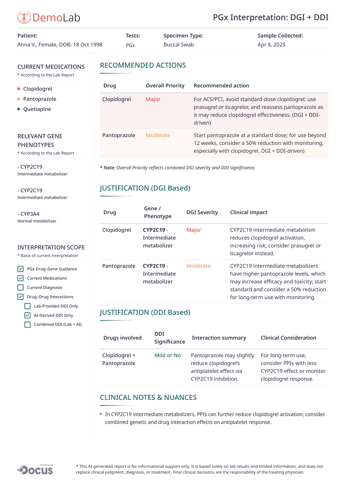 Pharmacogenomics Tests